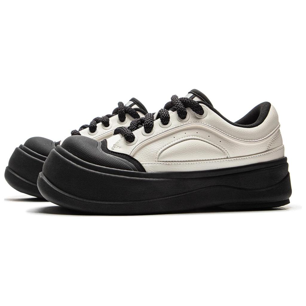 Li Ning Honey Низкие Скейтбордические Кроссовки Женские Белые Черные AGCV096-2