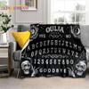 Gothic Ouija Tarot Witchcraft Horror Skull Blanket,Flannel Throw Blanket for Halloween Bedroom Bed Sofa Picnic Hiking Cover Gift