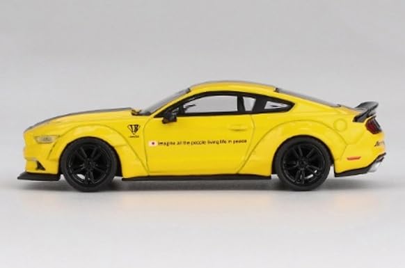 Sunrich MINI GT Ford Mustang Triple Yellow Готовая модель 1/64 LBWORKS (Правый руль) MGT01077-R