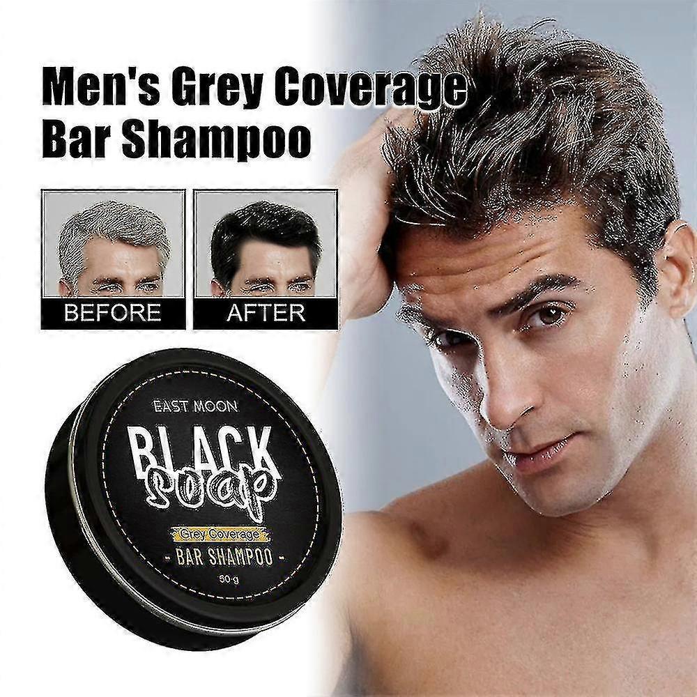 3pcs Men's Grey Coverage Bar Shampoo Hair Darkening Black Soap For Grey Hair Cover 2023 New - WEI KE