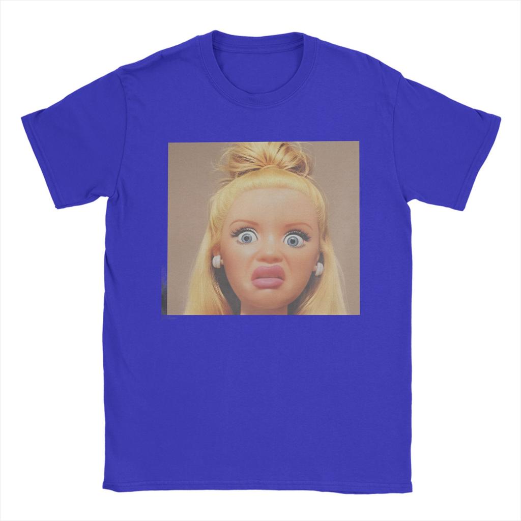 Funny Doll Print Pure Cotton T Shirt For Couple Summer Y2K Basic TShirts ONeck Trending Tee Shirt Oversized Design Tops