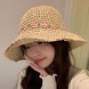 Women Straw Hat Hollow Out Fake Flower Decor Anti-UV Sun Protection Good Breathability Decorative Beach Cap Lady Outdoor Travel Hat