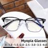 Fashionable And Classic Men'S Myopia Glasses Female Half Frame Square High-Definition Glasses Blue Light Blocking Eye Protection
