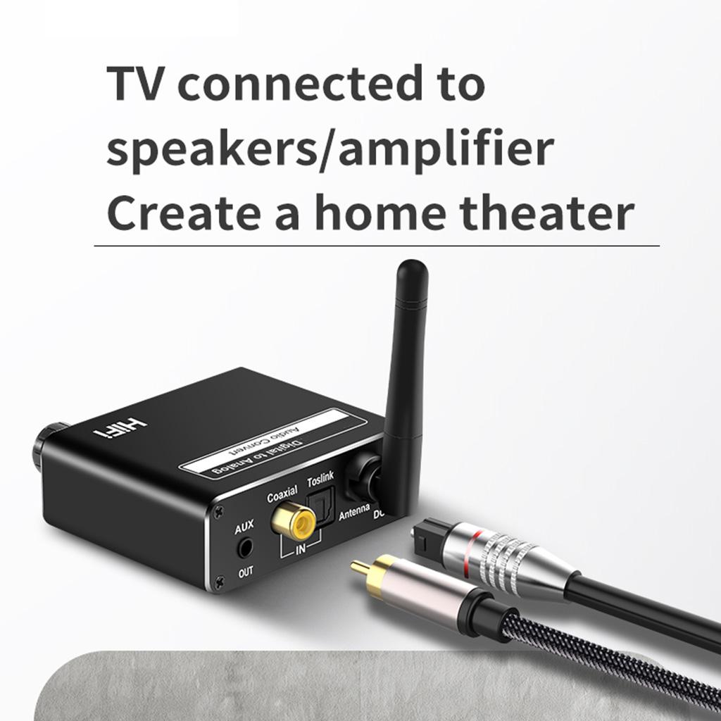 U Disk цифро-аналоговый оптический коаксиальный адаптер Toslink Прочный аудиоконвертер ЦАП Bluetooth-совместимый 5.0 приемник