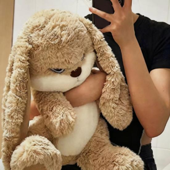 Large Angry Rabbit Plush Toy Soft Stuffed Animal Kawaii Fluff Bunny Dolls Room Decor Birthday Gifts