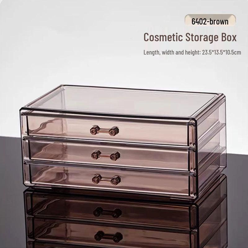 Transparent Multi-Layer Jewelry Storage Box with Drawers for Rings, Earrings, and Necklaces