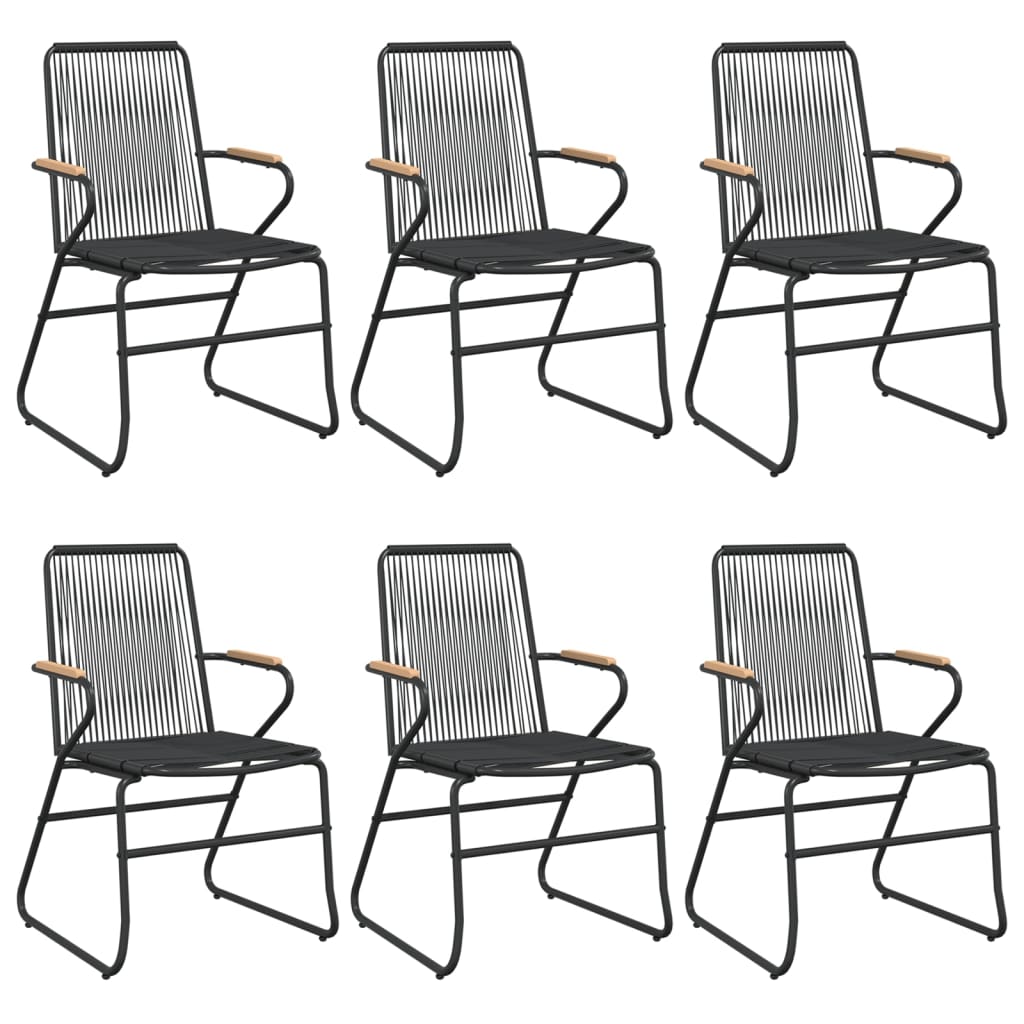Vidaxl 7-Częściowy Zestaw Mebli Ogrodowych, Czarny, Rattan Pvc