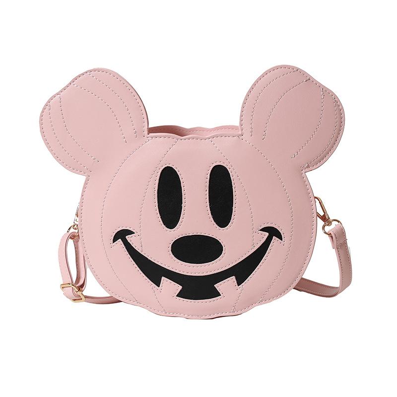 In Trick Pumpkin Oval Creative Splicing Animation  Halloween Niche Creativity Pu Zipper Routine Outdoor Leisure Girl Crossbody Bag