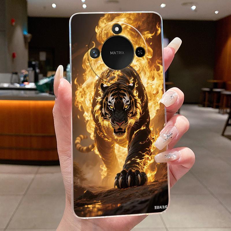 Чехол для Honor X9c Smart 5G Роскошный Дракон Милый Крутой Чехол для Телефона Мальчиков Девочек Задняя Крышка Honor X9cSmart Прозрачный Мягкий TPU Чехол