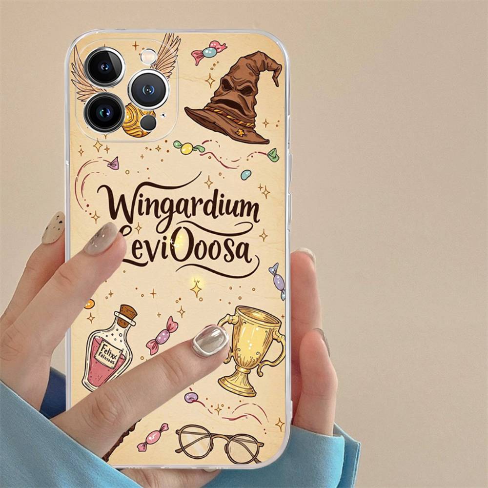 Прозрачный чехол для телефона из ТПУ Ataff Harryr P-Potter Logo для iPhone 17 11 12 13 14 15 16 Pro Max 16 Plus
