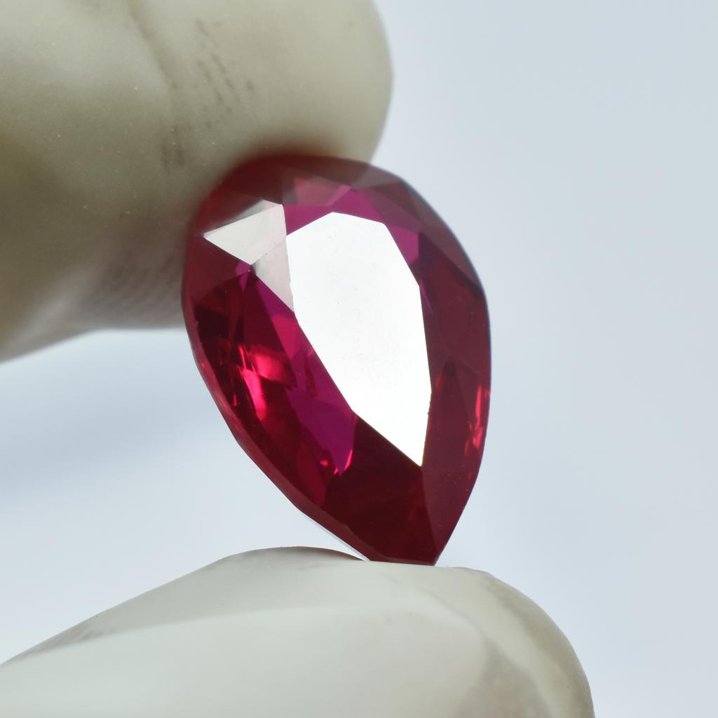 Natural Red Ruby Loose Gemstone 8.85 ct Color Brilliant Pear Cut for Jewelry Making and Crafts