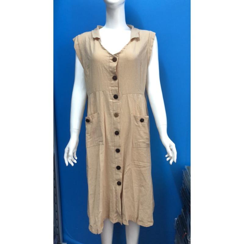 Однобортное платье с V-образным вырезом и карманами, большой размер, многоцветное