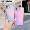 KEYSION Модный Лазерный Градиентный Цветной Чехол для Телефона для iPhone 17e 16e Мягкий TPU+PC Ударопрочная Задняя Крышка для iPhone 16e 17e 2026