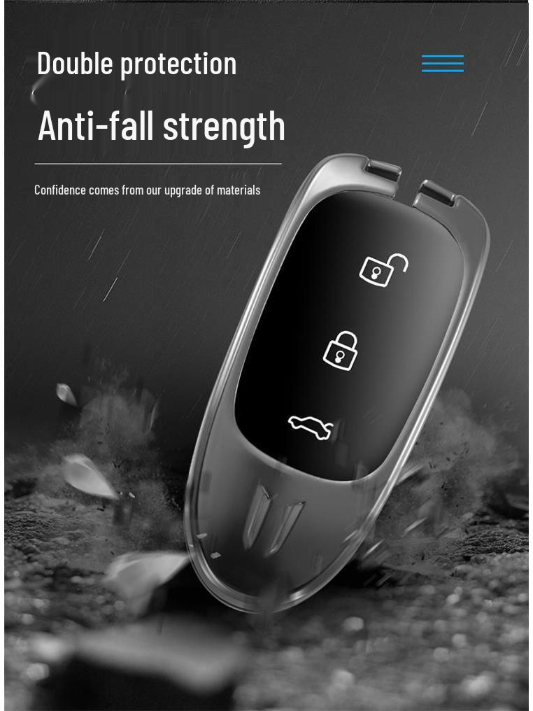 Ideal 2021 Car Key Protective Cover: Minimalist Metal Design for Both Men and Women