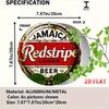 Жестяная табличка HD Redstripe Lager Ямайское пиво Крутая крышка от бутылки Металлическое настенное искусство Винтажный Ретро Декор для Бара Паба Мужской Уголок