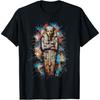 Colorful Paint Splash Egyptian Mummy Art Graphic T-Shirt
