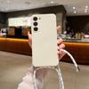 Амортизирующий шнурок-цепочка с ремешком и чехол для моделей Samsung - Мягкий ТПУ/Силикон разных цветов