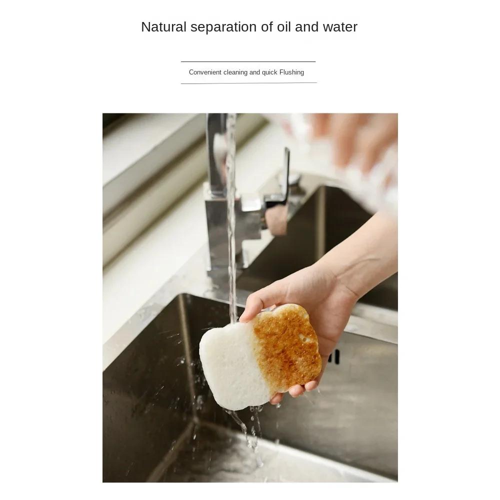 Новая спрессованная древесная масса хлопковая губка для вытирания кухонных принадлежностей для мытья посуды без масла