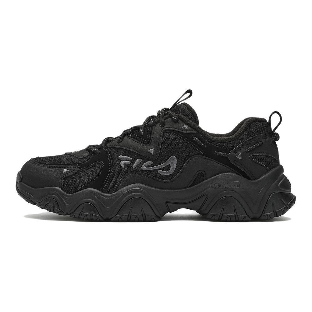 Fila Fluid 4 Cat Paw 4.0 Ткань, синтетическая кожа, флис, простые, универсальные, удобные низкие кроссовки в стиле «папиных кроссовок» для мужчин, черные F12M342133FBK