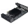 Chi a Mining Riser 10 Port PCIE SATA Card PCI Express SATA Controller PCIE to SATA 3 Expansion Card PCI E X1 SATA3 6Gbps ASM1166