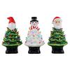 Lighted Christmas Gnome Tree Small Prelit Resin Christmas Tree with Multicolored Lights for Tabletop