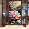 Большой размер Лотос Алмазная живопись Цветы Сделай сам Полная квадратная круглая выкладка Стразы Вышивка Пейзаж Мозаика Наборы для вышивания крестом Настенный декор