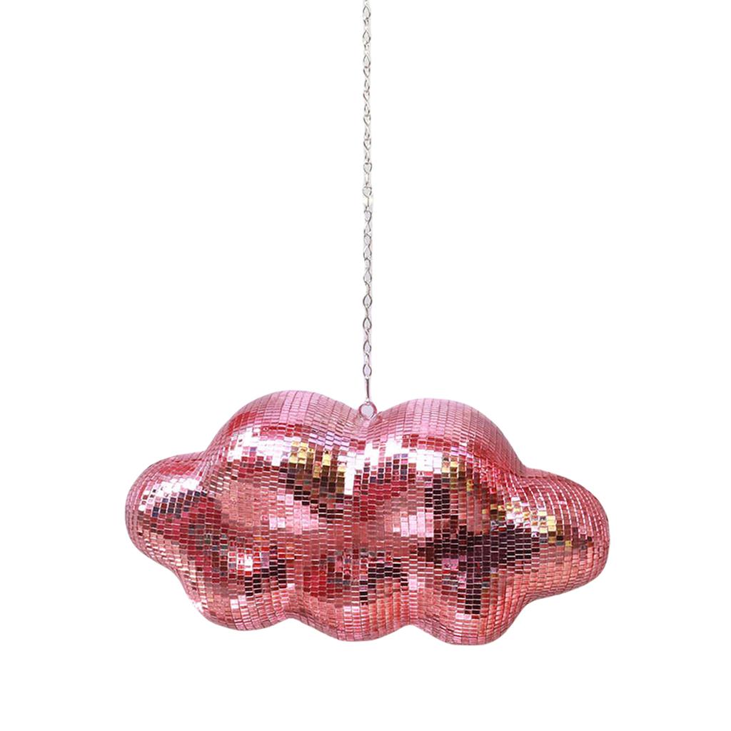 Ретро Облако Форма Диско Шары Подвесное Украшение Светоотражающие Зеркальные Шары с Цепочкой для Фестивальных Вечеринок и Декораций для Мероприятий