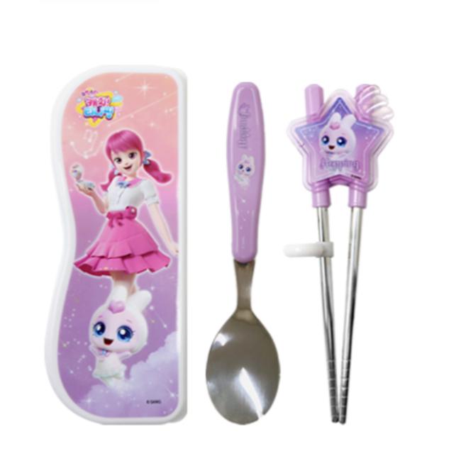 Catch! Teenieping Spoon & Both-Hand Training Chopsticks Case Set (9 Options)