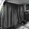 2pcs Car Front and Rear Seat Compartment Curtains, Adjustable Interior Privacy Sunshades