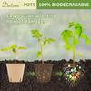 60 шт. 3,1-дюймовых торфяных горшков с 60 шт. этикеток для растений, биоразлагаемые горшки для рассады с дренажными отверстиями, горшки для рассады садовых растений, поддоны для высадки семян