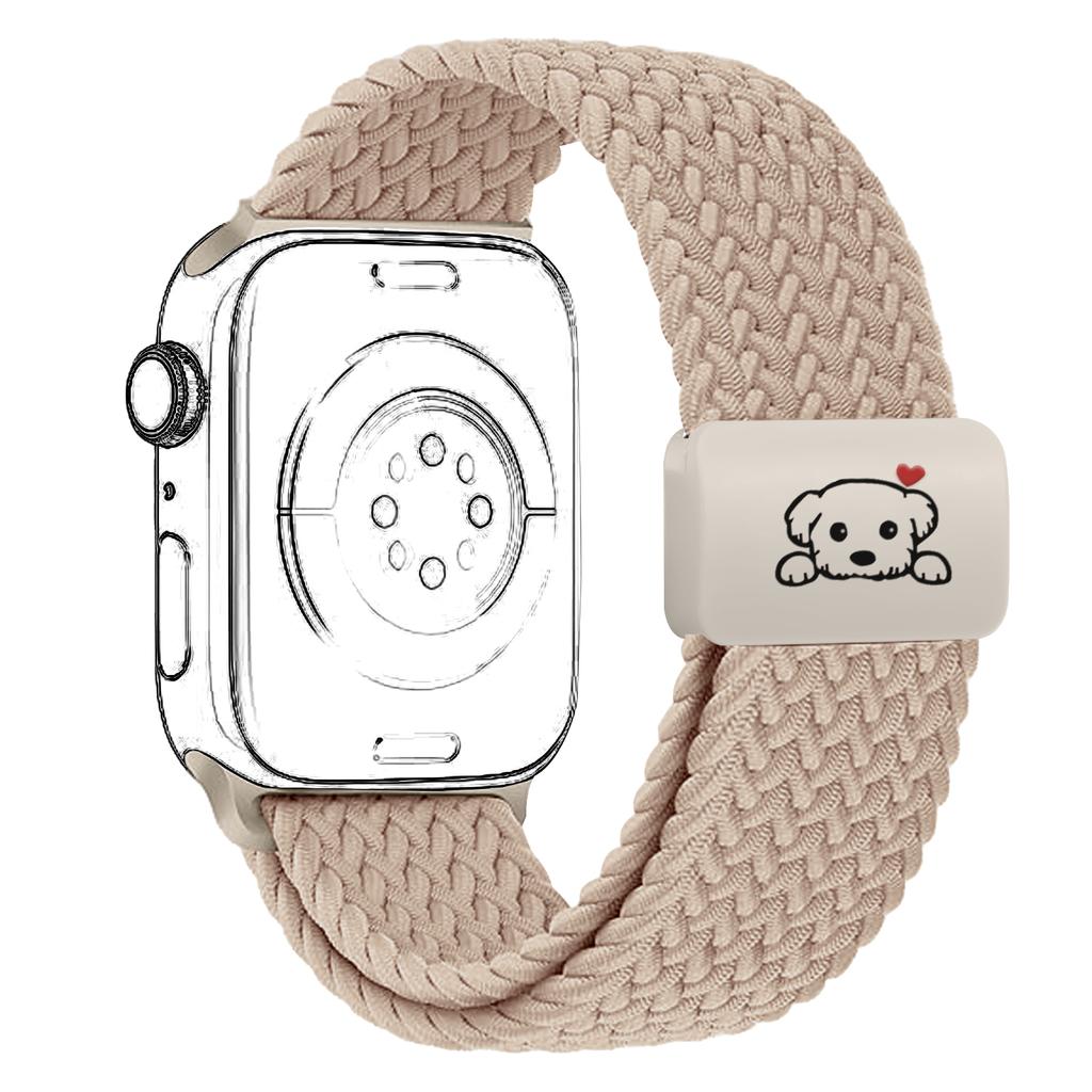 Плетеный нейлоновый ремешок для Apple Watch Bands 44 мм 40 мм 45 мм 46 мм 41 49 мм магнитный Браслет iWatch серия se 7 6 8 9 10 ultra 2 3 11