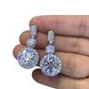 D Color 12 Carat A Pair Big Moissanite Earrings Hearts And Arrows Cut S925 Sterling Silver Pt950 Jewelry