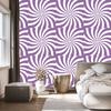 Hippie Wallpaper Background Purple and White for Living Room and Bedroom 50x1000