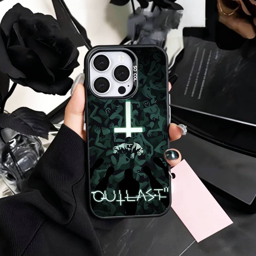 G-Игра The Outlast Trials H-Хоррор Чехол для телефона для iPhone17,16,15,14,13,12,11 Plus,Pro Max Цветной Посеребренный Внутренняя крышка