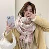 Scarf WomenS Winter Versatile Cashmere Plaid Tassel Thickened Warm Fashion Cold Proof Wind Proof Warm Shawl