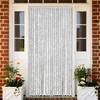 VidaXL Fly Curtain, Insect Screen with Hook, Adjustable Length and Width Door Curtain, Grey 90x200 Cm 377348