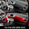 Настоящая мягкая карбоновая наклейка для Fiat 500 2008 2009 2010 2011 2012 2013 2014 2015 RHD LHD Автомобильные аксессуары для отделки центральной консоли.