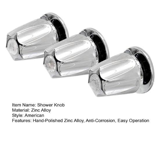 3Pcs Shower Knob Replacement for Price/pfister Verve Tub Shower Anti-Corrosion Anti-Rust Easy Installation Bathroom Remodel Kit