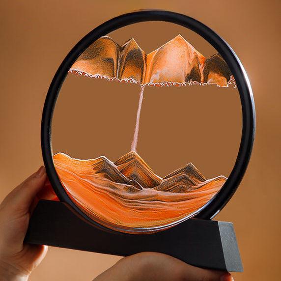 Песочные часы Quicksand Art 3D для декора гостиной и офиса - подарок для снятия стресса