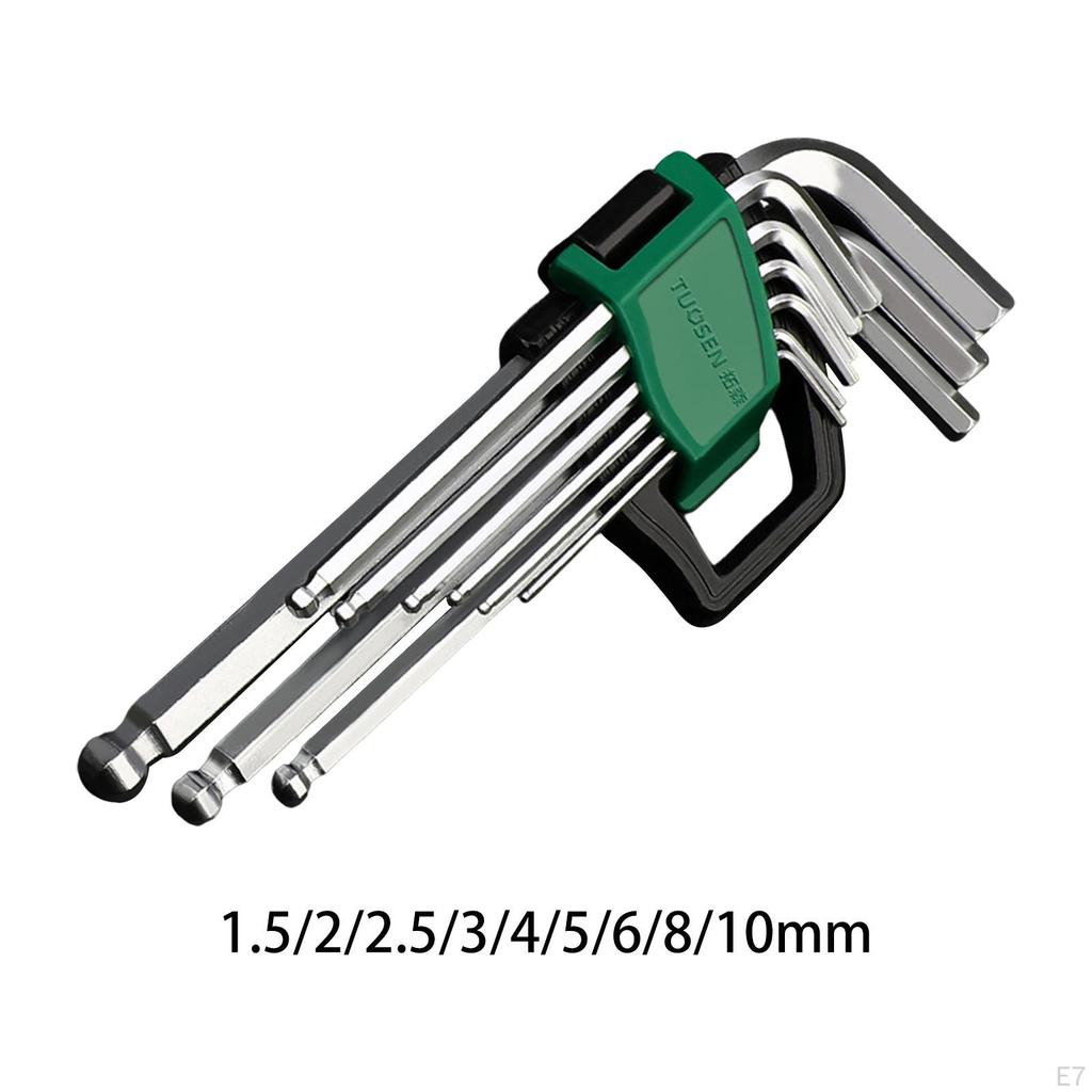 9 шт./компл. шестигранные ключи, шестигранный ключ, ручные инструменты, оборудование для ремонта шестигранного ключа L типа для велосипеда