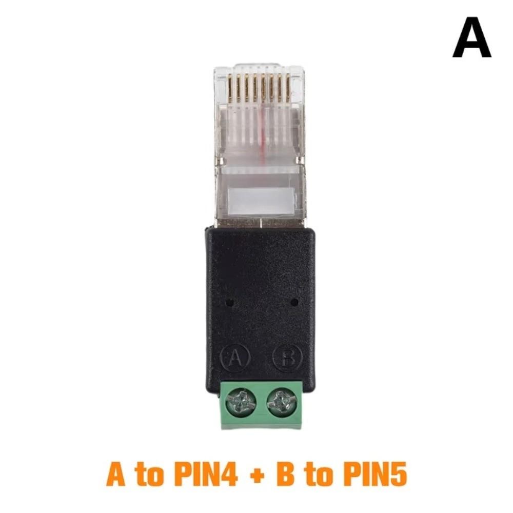 2-контактный терминал RJ45 в RS485 Конвертер Сетевой адаптер RJ45 Male Connector Адаптер-терминал RJ45 Адаптер RJ45 в RS485