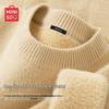 MINISO Мужской вязаный свитер с высоким воротником на флисовой подкладке