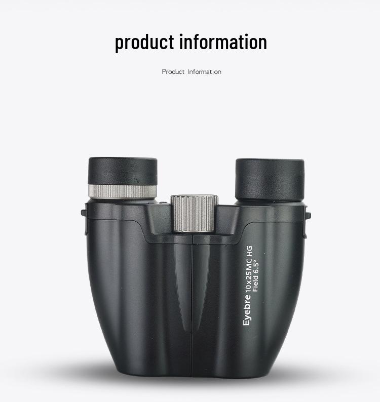 10x25 Small Binoculars, Low Light Vision, High Magnification HD, Portable for Mountaineering & Camping, Custom Logo Option