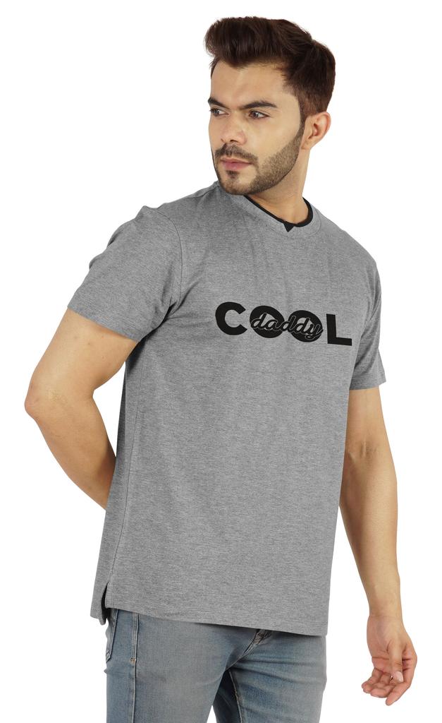 Inkmeso Men  S Graphic Printed   Cool Daddy  Tshirt For Dads Round Neck with V Cut Jersey