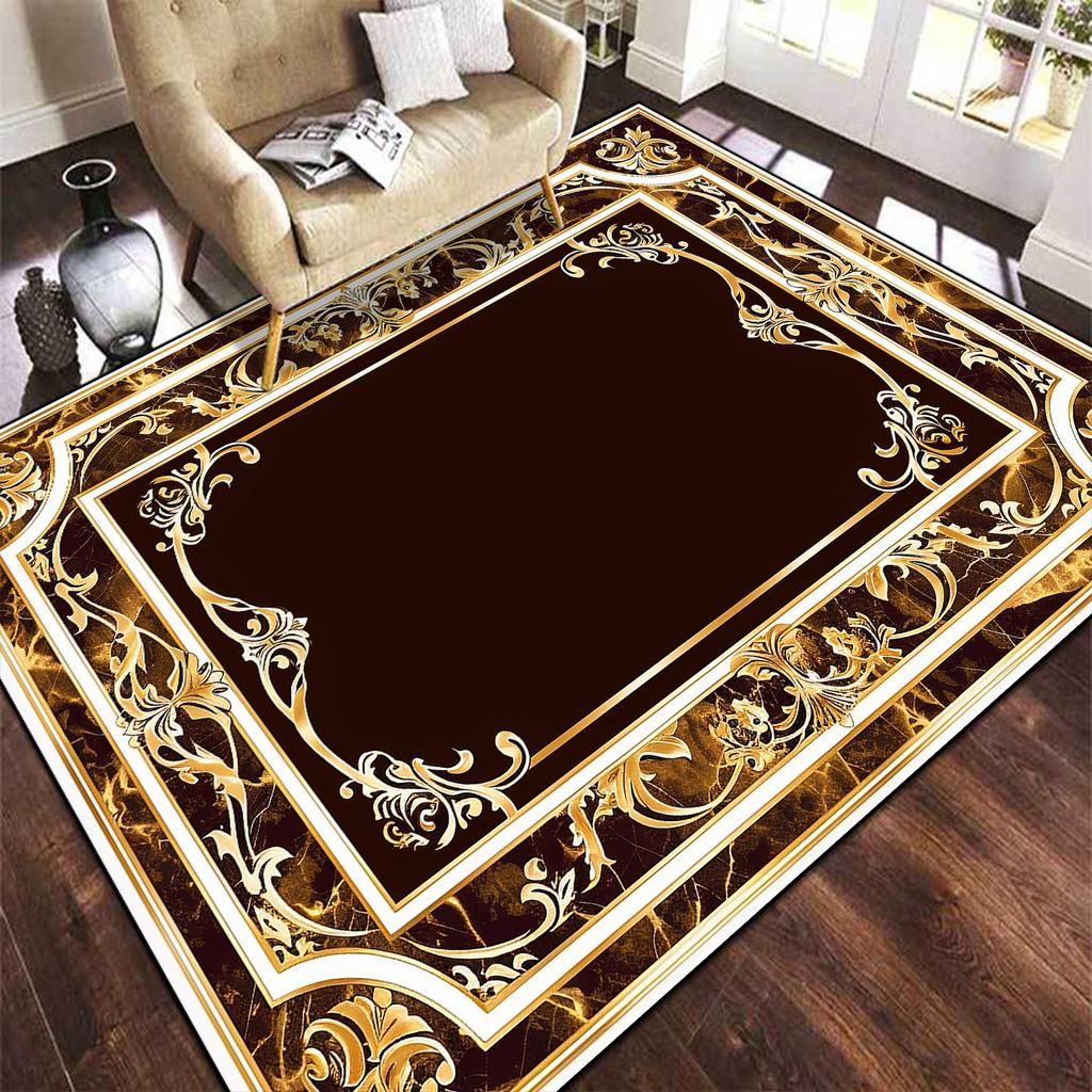 Europe and America Luxury Carpet for Living Room Large Area Decoration Bedroom Rug Non-slip Cloakroom Coffee Table Mat Washable