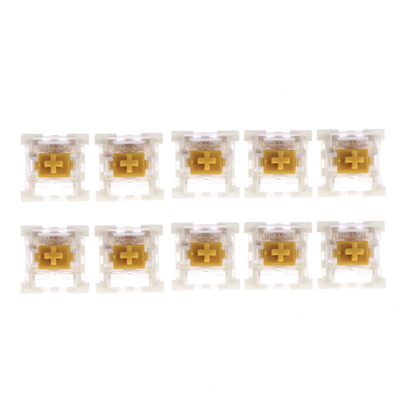 10 шт./лот, переключатели Outemu Mx, 3-контактная механическая клавиатура, черные, синие, коричневые переключатели