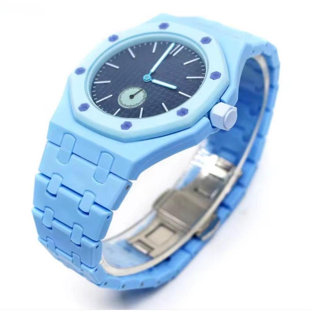 Used Custom Band for Swatch AP Royal Pop with Blue Adjustment Tool