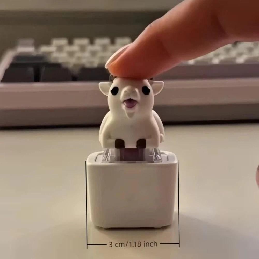 Clicky Button Keyboard Fidget Keychain Sheep Design Fidget Clicker Keychain Pass Time