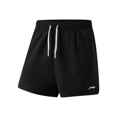 Li Ning Swimming Series Повседневные удобные солнцезащитные пляжные шорты со шнуровкой Мужские шорты черного цвета ASLU133-1