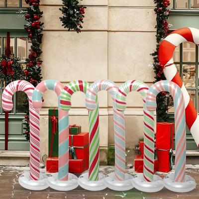 Рождественский леденец-трость воздушный шар 51 дюйм большой надувной леденец-трость украшение для дня рождения Рождества свадьбы Нового года карнавала фестиваля